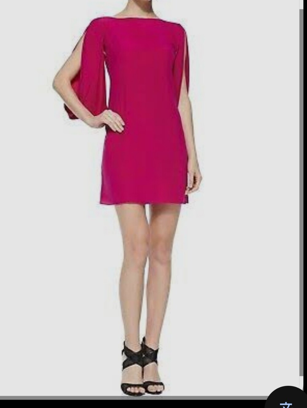Fuchsia /Magenta Mini Dress - Women's Stylish Shift Silhouette